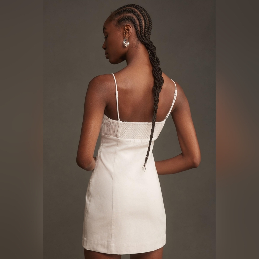 Anthropologie Maeve The Ophelia Sleeveless Linen Slim Mini Dress - Picture 2 of 4